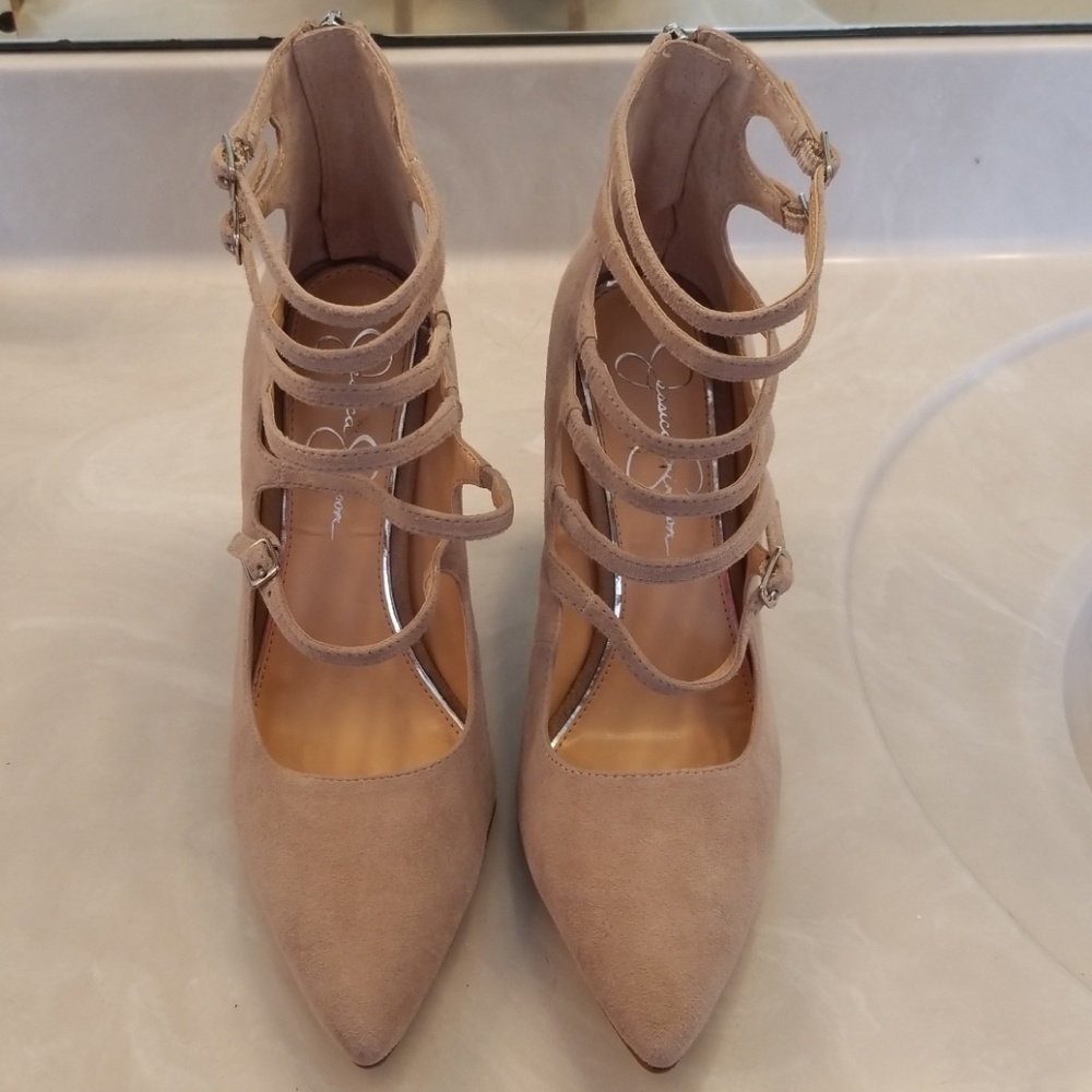 Jessica Simpson strap pumps